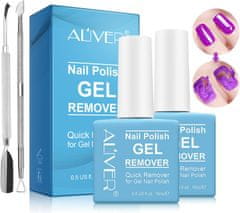 Nikcorp Profesionalni odstranjevalec gel laka za nohte 2x15ml | Set za hitro odstranjevanje manikure s pilico in pripomočki