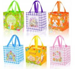 shumee Velikonočne vrečke za otroke - 6 kosov za zbiranje jajc, mešanica barv