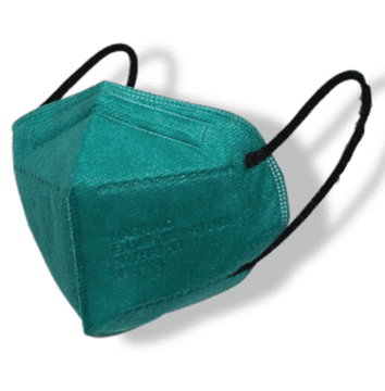 Nikcorp Zaščitna maska FFP2 3D 5-slojna zelena 30 kosov | CE certifikat EN149 | Posamično pakirane higienske respirator maske