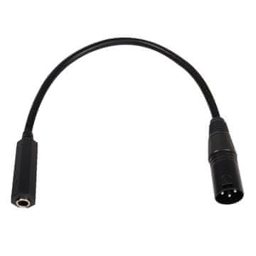Nikcorp Balansiran avdio kabel adapter 3-pinski moški XLR na 6,35 mm ženski TRS priključek za mikrofon in mešalno mizo, 36 cm