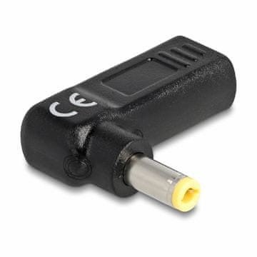 Delock adapter USB TipC napajalni za prenosnik 60W DC 5,5 fi x 2,5mm kotni