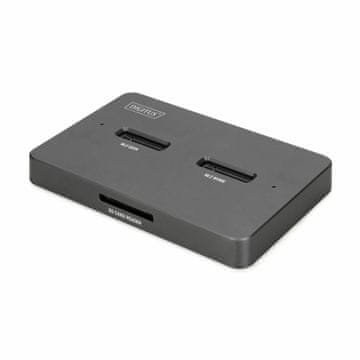 Digitus čitalec diskov USB 3.2 TipC za M.2 NVMe SATA SD kartica DA-71546-1