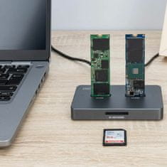 Digitus čitalec diskov USB 3.2 TipC za M.2 NVMe SATA SD kartica DA-71546-1