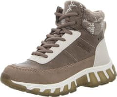 Nikcorp Ženski rjavi gležnjarji na vezalke, podloženi in vodoodporni, z ravnim podplatom, za jesen in zimo, vsakdanji stil