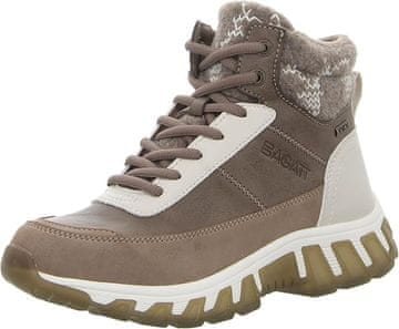 Nikcorp Ženski rjavi gležnjarji na vezalke, podloženi in vodoodporni, z ravnim podplatom, za jesen in zimo, vsakdanji stil