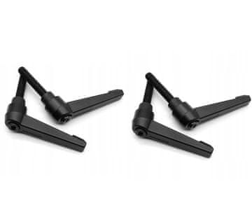 Nikcorp Komplet 4 vpenjalnih ročic M8 20mm, nastavljive zatezne ročice iz aluminijeve zlitine, črne barve za univerzalno uporabo