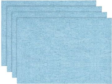 Nikcorp Namizni podstavki 4 kosi 30x45 cm svetlo modri | Dekorativni pogrinjki iz poliestra za jedilno mizo, pralni v stroju