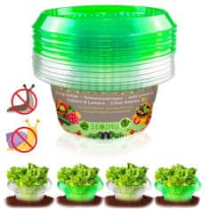 Nikcorp Zaščitni ovratniki proti polžem 24 kosov Ø 24 cm | Obroči za zaščito rastlin in zelenjave na vrtu | Večkratna uporaba