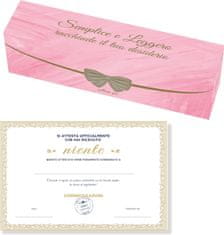 Nikcorp Zabaven darilni certifikat v roza barvi za rojstni dan | Univerzalno darilo za ženske in moške za vsako priložnost