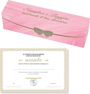 Nikcorp Zabaven darilni certifikat v roza barvi za rojstni dan | Univerzalno darilo za ženske in moške za vsako priložnost