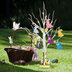 Nikcorp Velikonočni okraski iz filca, 5 kosov | Viseči okraski zajček, korenček, pirh in ptica za velikonočno drevo in dekoracijo