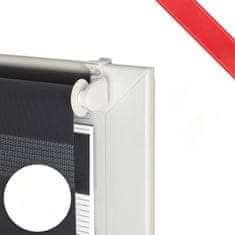 Nikcorp Dvojna roleta dan noč 75x195 cm vijolična | Notranji rolo za okna brez vrtanja | Polprosojna zaščita pred soncem in pogledi