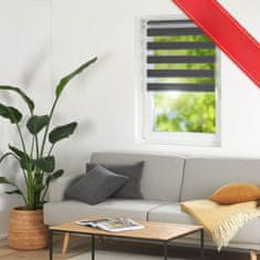 Nikcorp Dvojna roleta dan noč 75x195 cm vijolična | Notranji rolo za okna brez vrtanja | Polprosojna zaščita pred soncem in pogledi