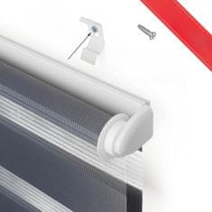 Nikcorp Dvojna roleta dan noč 75x195 cm vijolična | Notranji rolo za okna brez vrtanja | Polprosojna zaščita pred soncem in pogledi