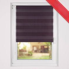 Nikcorp Dvojna roleta dan noč 75x195 cm vijolična | Notranji rolo za okna brez vrtanja | Polprosojna zaščita pred soncem in pogledi