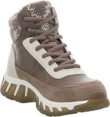 Nikcorp Ženski rjavi gležnjarji na vezalke, podloženi in vodoodporni, z ravnim podplatom, za jesen in zimo, vsakdanji stil