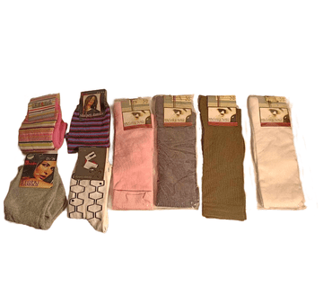 Nikcorp Komplet 8 parov ženskih nogavic, različne barve, velikost 25-26 cm, udobne in tople nogavice za vsak dan