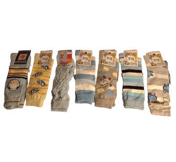 Nikcorp Komplet 7 parov otroških dokolenk, barvne, bombažna mešanica, velikost 17-18 cm, za deklice in dečke, tople in udobne