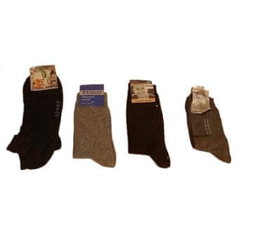 Nikcorp Komplet 4 parov moških nogavic 43-46 | Trpežne in udobne tople nogavice za vsak dan v sivi, črni in modri barvi