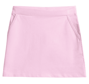 Nikcorp Dekliško športno krilo iz bombaža z žepi roza barve velikost 140 cm | Udobno pleteno krilo za prosti čas in igro