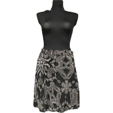 Nikcorp Elegantno črno midi krilo iz viskoze, udobno in zračno za vsak dan, velikost S, za poletne in prehodne dni