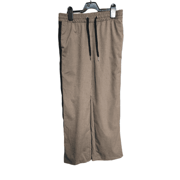 Nikcorp Moške elegantne kariraste hlače rjave barve XS | Udobne in zračne hlače za vsak dan | Sproščen kroj za poletje