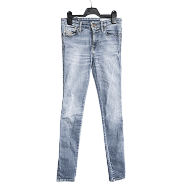 Nikcorp Modre ženske kavbojke iz bombaža z elastanom | Udobne in oprijete hlače za vsak dan | Velikost 27/30