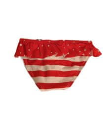 Nikcorp Dekliške kopalke hlačke rdeče-bele črte 122 cm | Udobne kopalne hlačke za plavanje in igro v vodi na plaži ali bazenu