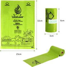 Nikcorp Ekološke biorazgradljive vrečke za pasje iztrebke 120 kosov | Močne in neprepustne z vonjem sivke | 23x32 cm