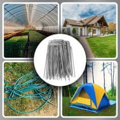 Nikcorp Pocinkana talna sidra 30 cm 4 mm, 20 kosov | Klini za pritrditev folije, ponjave, cevi in agrotekstilije na vrtu