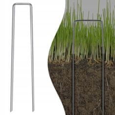 Nikcorp Pocinkana talna sidra 30 cm 4 mm, 20 kosov | Klini za pritrditev folije, ponjave, cevi in agrotekstilije na vrtu