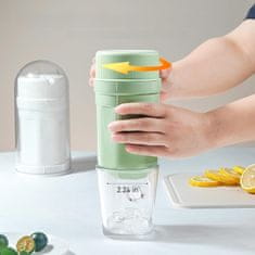 Nikcorp Zelena posoda za led s pokrovom | Praktičen kalup za enostavno izdelavo ledenih kock | PP material | 21 cm