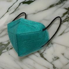 Nikcorp Zaščitna maska FFP2 3D 5-slojna zelena 30 kosov | CE certifikat EN149 | Posamično pakirane higienske respirator maske