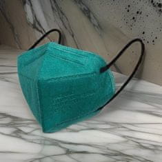 Nikcorp Zaščitna maska FFP2 3D 5-slojna zelena 30 kosov | CE certifikat EN149 | Posamično pakirane higienske respirator maske