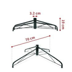 Nikcorp Stojalo za božično drevesce, kovinsko, zložljivo, 70 cm, premer 3,2 cm, za umetna drevesa