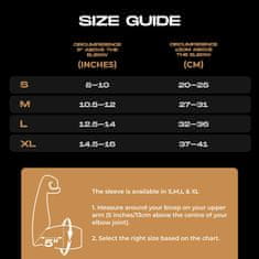 Nikcorp Kompresijski rokav za komolec z bakrom za lajšanje bolečin in regeneracijo, opornica za teniški komolec, črn, velikost M