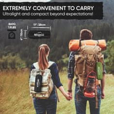 Nikcorp Ultralahka napihljiva blazina za kampiranje 198x58 cm | Samonapihljiva podloga za spanje, pohodništvo, potovanja