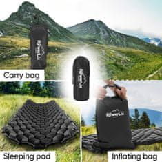 Nikcorp Ultralahka napihljiva blazina za kampiranje 198x58 cm | Samonapihljiva podloga za spanje, pohodništvo, potovanja