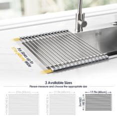 shumee Zložljivo odcejalno stojalo s toplotno odpornimi silikonskimi robovi, nosilnost do 32 kg
