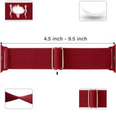 Nikcorp Komplet 4 nastavljivih najlonskih paščkov za Apple Watch SE Ultra 38/40/41/42 mm, za zapestje 115-240 mm, večbarvni