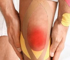 Nikcorp Kineziološki trak 5m x 5cm bež barve | Vodoodporen športni trak za mišice in sklepe, primeren za fizioterapijo in šport