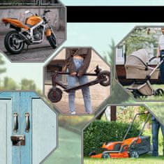 Nikcorp Verižna ključavnica za kolo in motor 90 cm | 7 mm debela veriga s 5-mestno številčnico in najlonsko zaščito