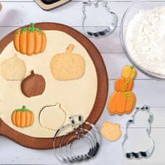 Nikcorp Komplet 9 modelčkov za piškote buča za noč čarovnic | Nerjaveče jeklo | Modelčki za peko in dekoracijo Halloween