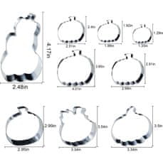 Nikcorp Komplet 9 modelčkov za piškote buča za noč čarovnic | Nerjaveče jeklo | Modelčki za peko in dekoracijo Halloween