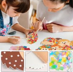 Nikcorp Ustvarjalni komplet za otroke DIY jesenski ježki 9 kosov | Dekoracija za ustvarjanje in ročno delo, samolepilni elementi