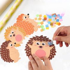 Nikcorp Ustvarjalni komplet za otroke DIY jesenski ježki 9 kosov | Dekoracija za ustvarjanje in ročno delo, samolepilni elementi