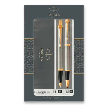 Parker IM Brushed Metal GT - komplet rolerja in krogličnega peresa