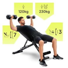 Zipro Nastavljiva vadbena klop Jacked, zložljiva