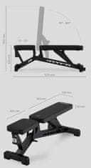 Zipro Vadbena klop Pumpiron, nastavljiva, 350 kg nosilnost