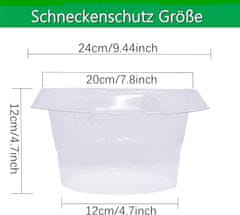 Nikcorp Komplet 25 ovratnikov in 25 mrež za zaščito rastlin pred polži, žuželkami in zmrzaljo, enostavna namestitev na zaskok